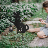 Garneck Outdoor Solar Lawn Lights - Dog Metal Garden Stake with Waterproof Solar Lantern - Decorative Yard Stakes | Lumora
