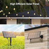 100FT Solar String Lights Outdoor Waterproof with Remote Control Solar Patio Lights 30+2 shatterproof LED ST38 | Lumora