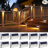ROSHWEY Deck Lights, 10 Pack 30 LED Deck Lights Solar Powered Outdoor Waterproof, Patio Step Lighting Outdoor | Lumora