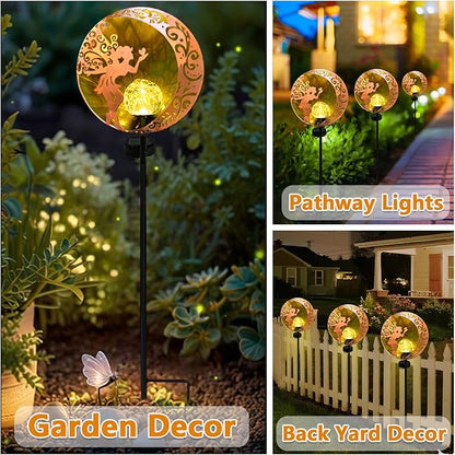 Unique Birthday Gifts for Women Mom Grandma,Solar Fairy Garden Lights Outdoor Decor,Housewarming Gifts New Home for Patio, Lawn, Yard, Pathway