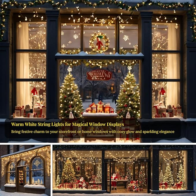 500 LED String Lights 165ft Warm White, Plug in Fairy Lights with 8 Lighting Modes, Indoor Outdoor Christmas Lights | Lumora