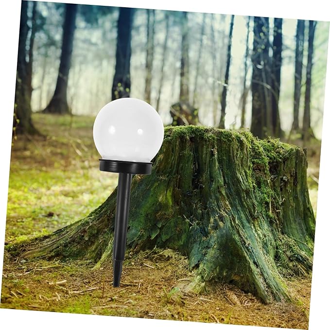 6pcs Solar Lawn Globe Lights Outdoor Garden Courtyard Lighting Tool Warm Solar Pathway Lights for Walkway Decor