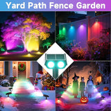 Color Changing Solar Spot Lights Outdoor with PC Light Guide Column, 8 Lighting Modes Christmas Outdoor Spotlight | Lumora
