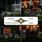 Solar Garden Lights Outdoor: Waterproof 2-Pack DIY Decorative Firework Lights with 2 Modes for Yard Patio Pathway | Lumora