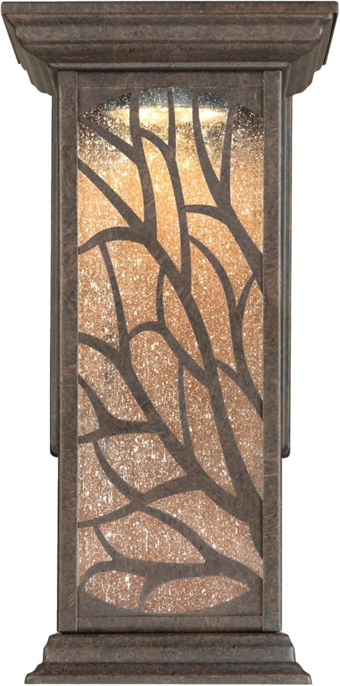 Westinghouse Lighting 6312000 Glenwillow One-Light LED, Victorian Bronze Finish with Clear Seeded Glass Outdoor Wall Fixture, 1 Pack