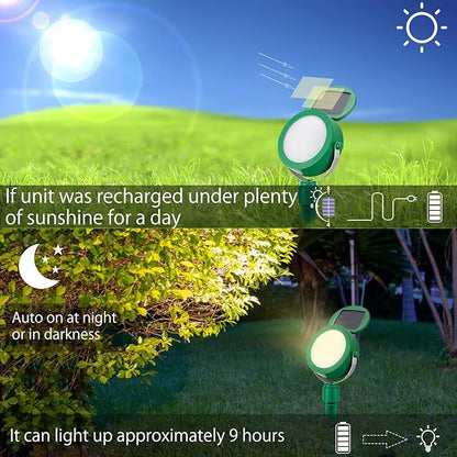Solar Landscape Light, Color Changing Outdoor Path Lights Garden Plants Uplights Spotlight Indoor, Solar Motion Sensor Light Waterproof for Yard Pathway Step