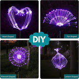 JJGoo Solar Firework Lights, 2 Pack 150 LEDs 2 Lighting Modes Solar Lights Outdoor Waterproof for Garden Patio | Lumora
