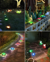 Biling Solar Ground Lights Outdoor, Bright 16 LEDs Solar Lights Outdoor Waterproof, Bronze Landscape Lights Solar | Lumora