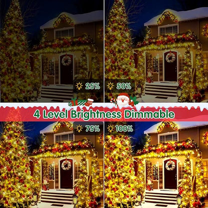 XURISEN 551FT 1400 LED Christmas Lights Outdoor Green Wire String Lights 8 Modes with Timer Memory Waterproof Fairy Light Plug in for Xmas Tree Wedding Yard Party Holiday Decorations(Warm White)