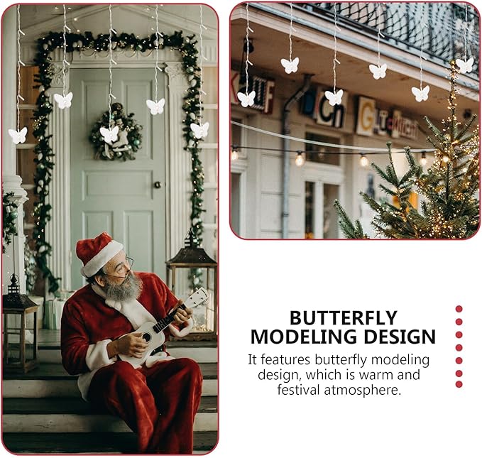 USB Charging Adorable Butterfly String Light with Modes Decorative Wedding and Party Lamp for Home Office Cafe Energy Saving and Easy Installation