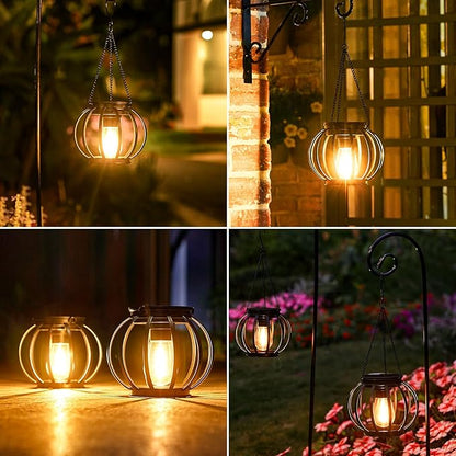KOOPER Solar Lanterns Outdoor Lights +Solar Pathway Lights Outdoor