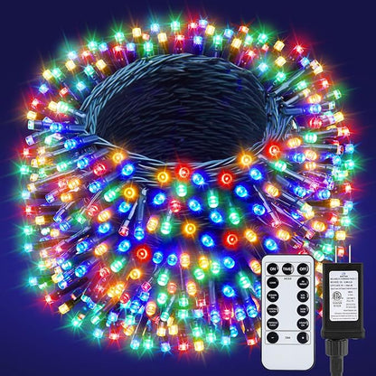 Christmas Lights 66FT 200 LED String Lights with 8 Modes Connectable Waterproof Plug-in Twinkle Fairy Lights for Home, Garden, Party, Holiday, Tree, Christmas Decorations (Multicolor)