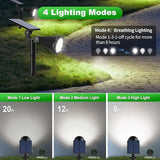 Solar Spot Lights Outdoor Waterproof 180° Adjustable Solar Powered Landscape Lights for Yard 4 Lighting Modes Solar | Lumora