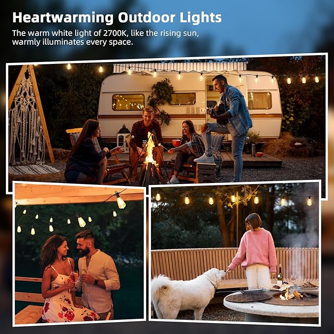 FOOMAN LED Outdoor String Lights, 500FT Outside Waterproof Hanging Patio Lights with 250+10 Shatterproof ST38 | Lumora
