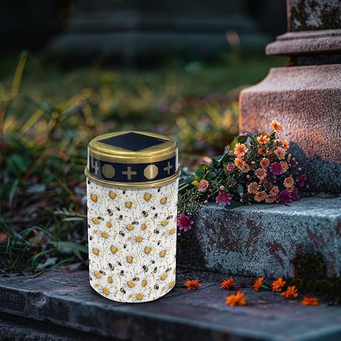 Daisy Outdoor Lighting Solar Power Bee Solar Power Lights Outdoor Outside Solar Lights for Yard Waterproof Landscaping Lights Solar Outdoor Walkway Lights for Friends Gifts