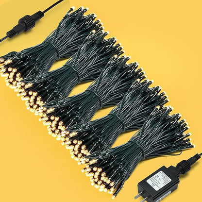 Warm White Christmas Lights - 143.7ft 400 LED Tree Lights Outdoor, UL Certified Plug in Fairy Outdoor Waterproof, Indoor Twinkle 8 Modes & Timer for Outside, Bedroom, Party Wedding
