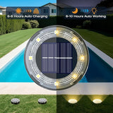 Mini Solar Ground Lights, 12 Pack Solar Lights Outdoor Waterproof, Upgraded LED Flat Landscape Lighting for Outside | Lumora