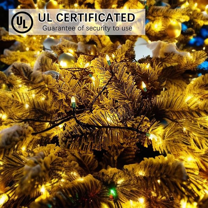71 FT 140 LED Warm White Christmas Lights Outdoor- 2 Pack M5 LED Christmas Lights Outdoor Waterproof, Warm White | Lumora
