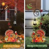 Thanksgiving Turkey Decorations Outdoor,Solar Turkey Garden Stakes,Autumn Fall Decor Yard Stake for Outdoor Garden | Lumora