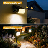 Solar Spot Lights Outdoor Waterproof IP65, [12 Pack/100 LED/4 Modes] Solar Landscape Spotlights, Auto On/Off High | Lumora