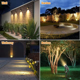 APONUO Metal Solar Spot Lights Outdoor with 9.8ft Cable Solar Powered Landscape Lighting Low Voltage IP65 | Lumora