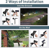 Solar Spotlights, Outdoor Ground Spot Light for Flag Pole, Bright 7-LED Dusk-to-Dawn Waterproof Landscape Flagpole | Lumora