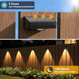 12 Pack Solar Fence Lights Outdoor, 3 Color Temp, IP65 Waterproof, Cost-Effective Solar Lights for Patio Yard | Lumora
