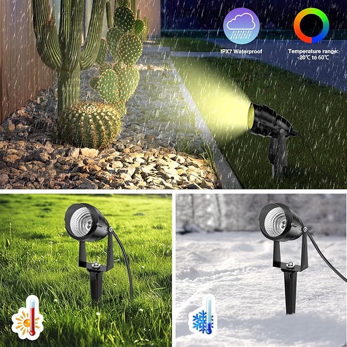 1500LM LED High Brightness Outdoor Landscape Lighting 15W RGB Color Changing Landscape Lights Remote Control | Lumora