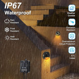 Low Voltage LED Deck Lights kit with Transformer Timer and Photocell Sensor, IP67 Waterproof Fence Lights, Warm | Lumora