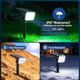 LANSOW Solar Spot Lights Outdoor Color Changing, 2 Pack/7 Modes Waterproof Solar Christmas Landscape Spotlights | Lumora