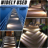 ROSHWEY Solar Step Lights for Outside Waterproof, 8 Pack Outdoor Deck Steps Lights, Triangle Solar Stair Light for | Lumora