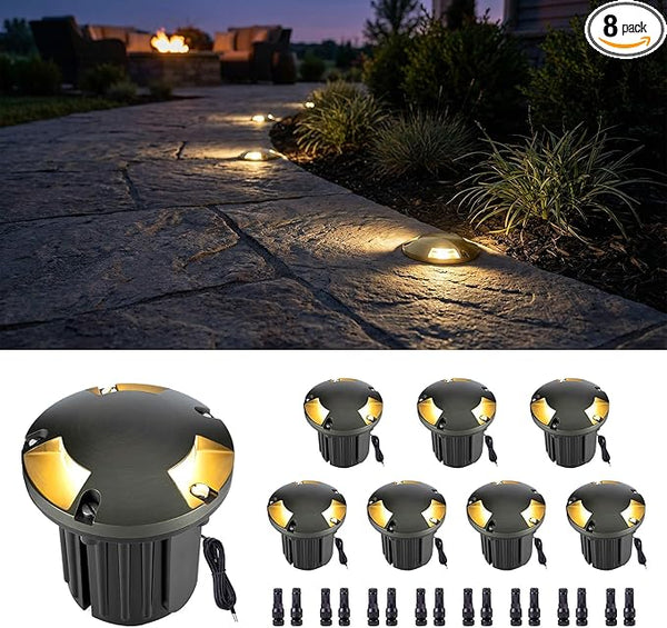 Gardenreet MR16 Well Light - Solid Brass Replaceable Bulb Low Voltage Weatherproof Inground - Outdoor Path Light | Lumora