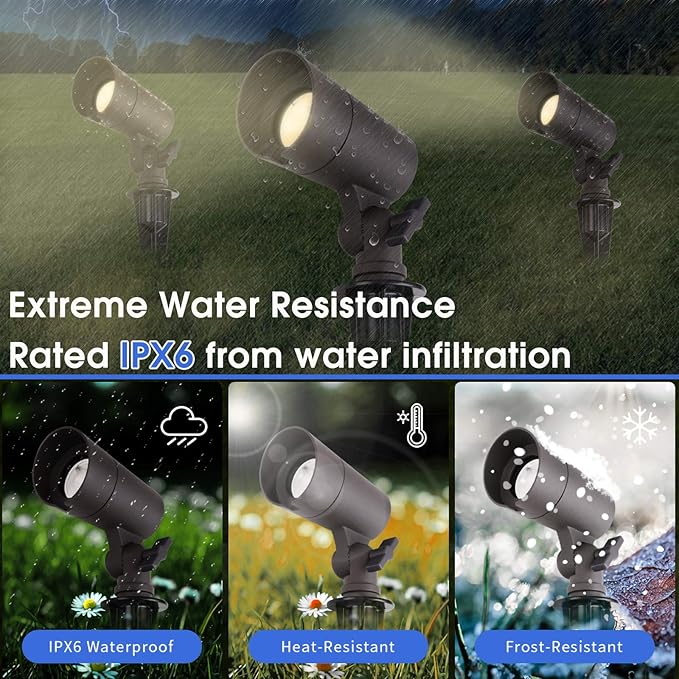 E ENERGETIC LIGHTING LED Landscape Lights with Connectors, 12V Low Voltage, Warm White 3000k, 4W, 175LM, Outdoor | Lumora