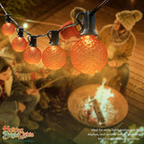 Holiday Bright Lights G50 Faceted Orange LED Bulbs - Waterproof Outdoor, Shatterproof Patio Decor Bulb (25 PK) | Lumora