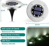 16 Pack Solar Lights Outdoor, 8 LED Solar Powered Ground Lights Waterproof Garden Landscape Lighting for Yard Deck | Lumora