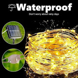 Lomotech Solar String Lights Outdoor - 2 Pack Total 66ft 200LED Solar Fairy Lights Waterproof 8 Modes Twinkle | Lumora