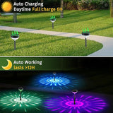 8Pack Solar Pathway Lights Outdoor, Color Changing+8 Fixed Color (Warm White, Cool White, Colored) Solar Lights | Lumora