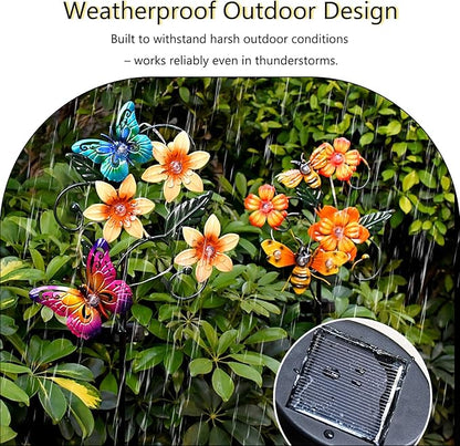 Solar Lights Outdoor Waterproof Garden Decor, Bee Solar Lawn Lights, Bee Solar Stake Lights for Courtyard Decoration, Garden Gifts for Women