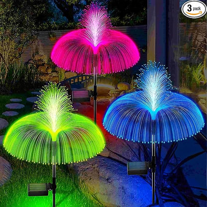AcaJoe Solar Lights Outdoor 3 Pack 7 Colors Changing Jellyfish Solar Garden Lights Outside Waterproof for Yard Pathway Lawn Festival Wedding Party Decoration