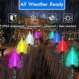KBG Christmas Tree Solar Garden Lights Outdoor, 7 Color Changing Solar Christmas Trees Lights Waterproof Outdoor | Lumora