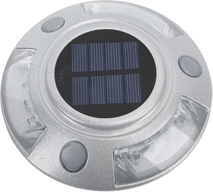 Driveway Dock Light, 800m Visible Distance Silver Solar Dock Light, Pathway Working Time Up to - Outdoor Deck Light | Lumora