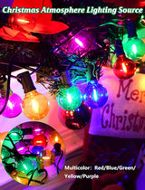 SUNSGNE G40 LED Christmas Globe String Lights, 50FT Shatterproof Round Colored Christmas Lights with 27 LED Clear | Lumora