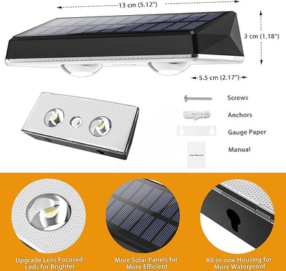 Solar Fence Lights Outdoor, 20-Pack 120LM Fence Lights Solar Powered, IP67 Waterproof Dusk to Dawn Auto On/Off 12+ Hours for Outside/Backyard/Wall/Step/Patio/Deck/Pool (Warm White & RGB 7 Colors)