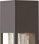 Hinkley Vapor Medium Wall Mount Outdoor Lantern - Modern, 1-Light, Aluminum, Crackle Glass, Bulb Included - Bronze | Lumora
