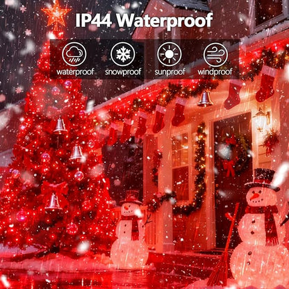 2026 New Voice Control 88ft 240LED Smart Valentine String Lights Outdoor/Indoor | String Lights with Remote, 12Modes, 7Voice Commands & Timers, Valentine Twinkle Light for Wedding Party Decor (Red)