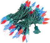 70 Light 24Ft July 4th USA Lights Commercial String Lights C6 LED Strawberry Faceted Bulb – Red/White/Blue, Green | Lumora