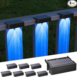 VOLISUN Solar Deck Lights 8 Pack, Warm White, Cool White and RGB Color Glow LED Large Size Lamp, IP65 Waterproof | Lumora