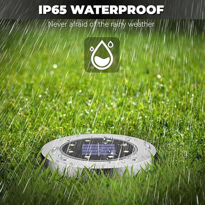 Solar Lights for Outside 16Pack, Solar Garden Outdoor Waterproof Pathway Bright In-Ground Lights Landscape Lighting Garden Decor for Yard, Patio, Driveway, Walkway Warm Light