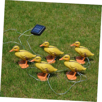 Solar Lawn Lamp 5pcs Yellow Duck LED Landscape Lights Outdoor Garden Solar Pathway Lights Waterproof Decorative Yard Lighting for Patio