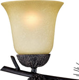 VAXCEL Sierra 3-Light 24 inch Wide Black Walnut Rustic Bathroom Vanity Lighting Fixture, Creme Cognac Glass Shade | Lumora